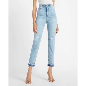 Express Super High Waisted Mom Jeans